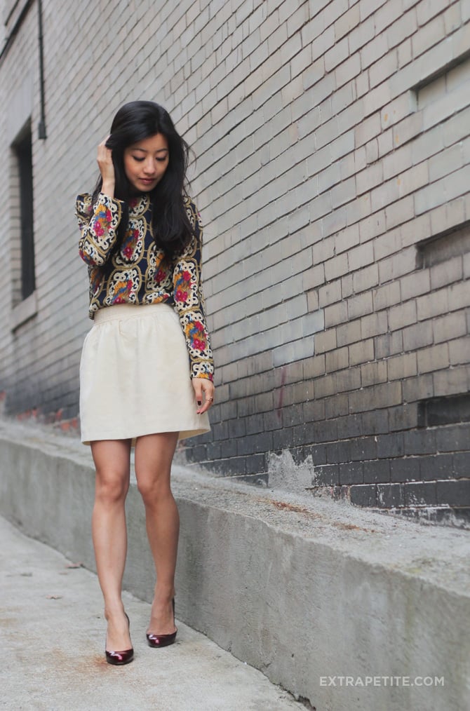 baroque blouse ivory skirt1