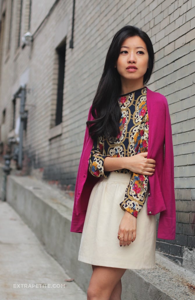 baroque blouse ivory skirt2
