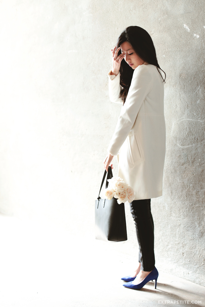 cream coat mansur gavriel tote