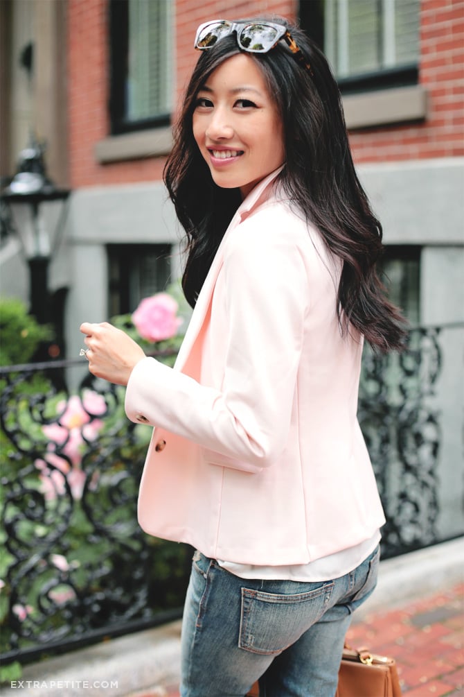 pink blazer boyfriend jeans1
