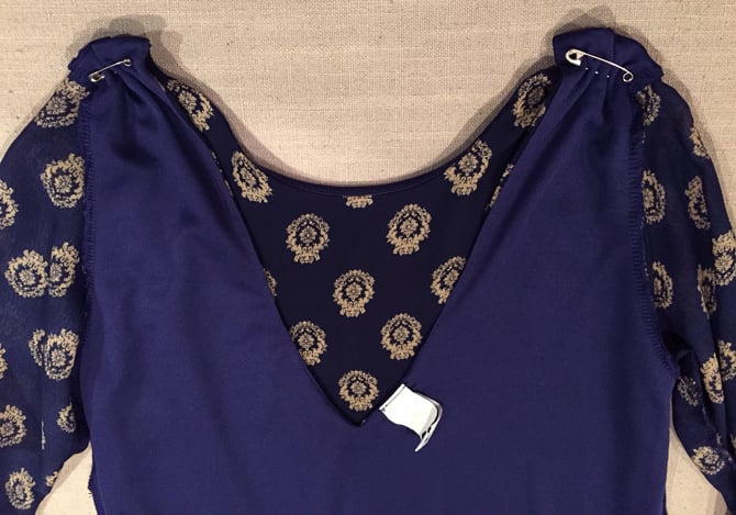 paisley dress pinned