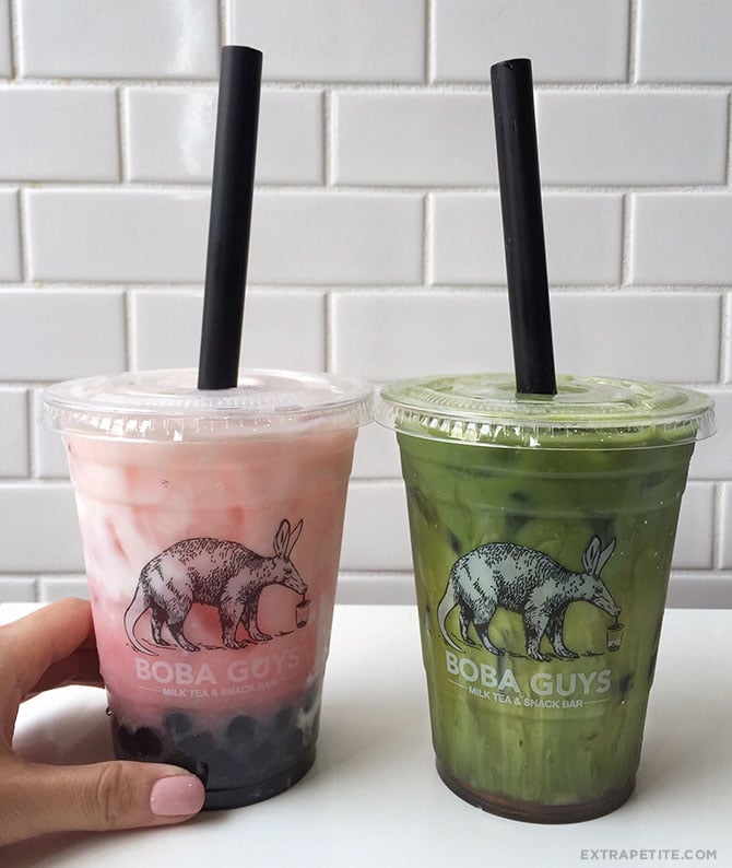 boba guys strawberry calpico matcha latte