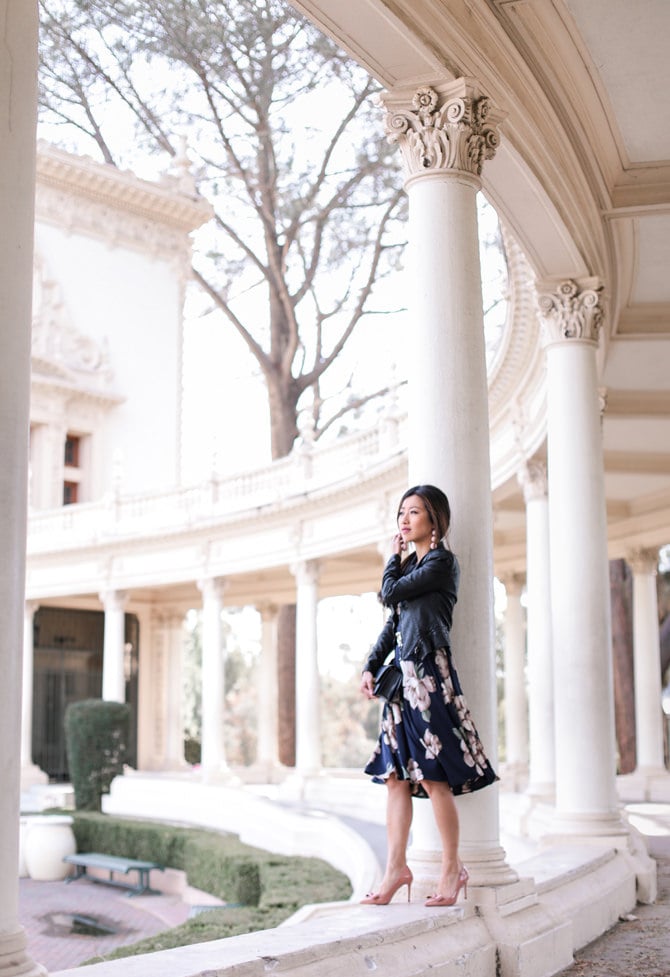 blank nyc faux leather moto jacket outfit extra petite blog