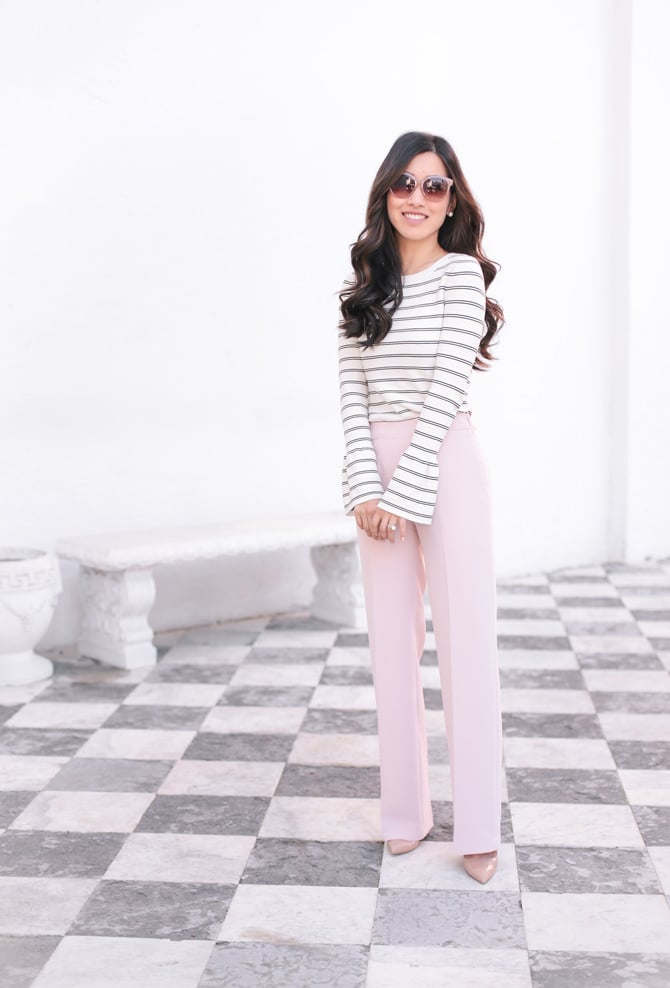 spring work clothing wide leg pants petite style