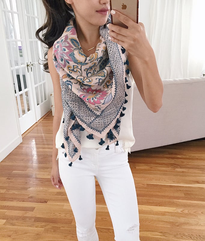 silk printed scarf tassel nordstrom annviersary sale accessories