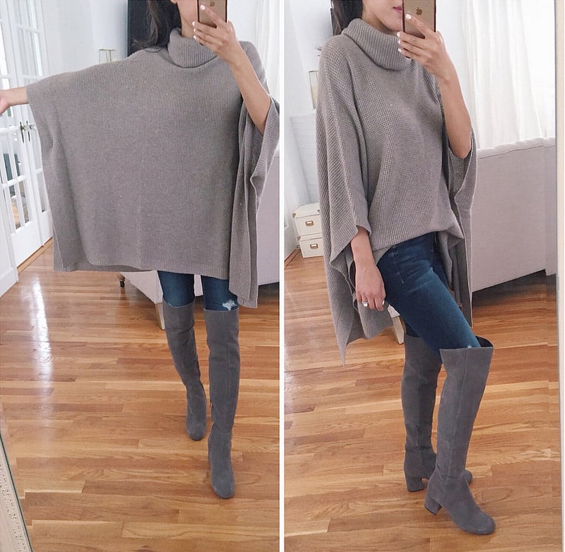 poncho tunic sweater over the knee fall boots nordstrom anniversary sale