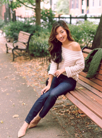 striped sweater fall fashion outfit ideas