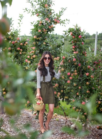 cute fall apple picking outfit extra petite fashion blog