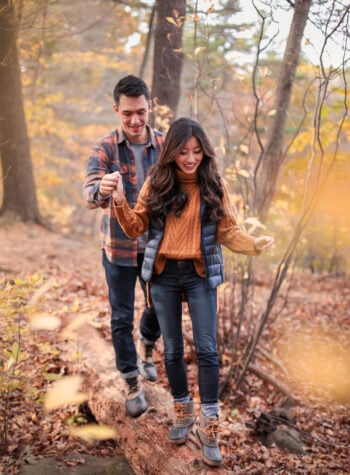 his and hers couple outfits hiking family photos
