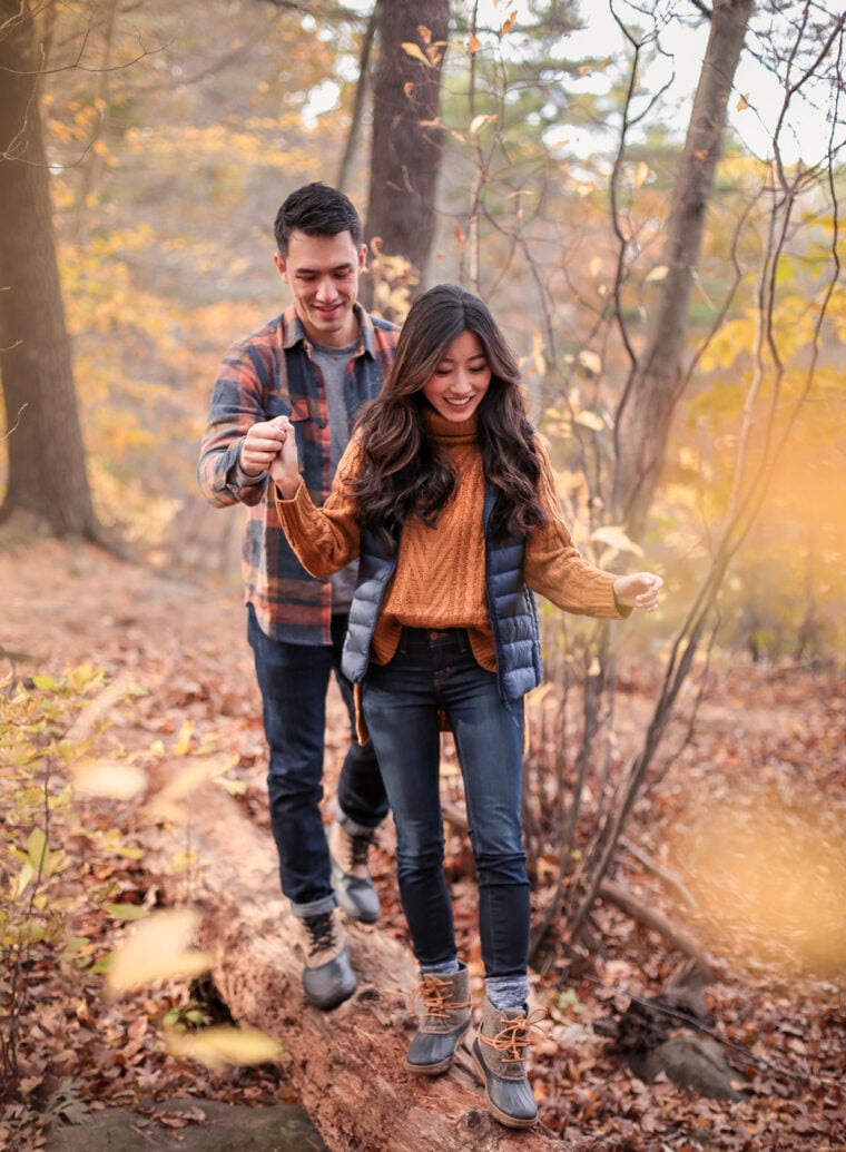 his and hers couple outfits hiking family photos