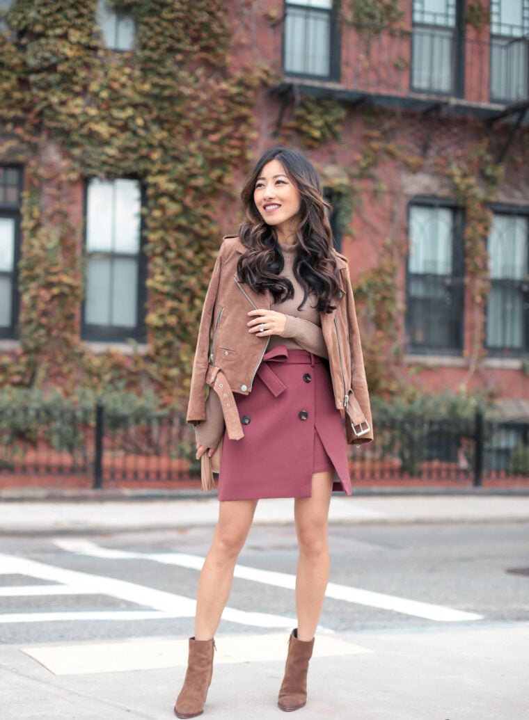 suede moto jacket stylish petite fashion for fall