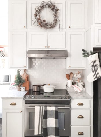 holiday kitchen decor white christmas rustic design