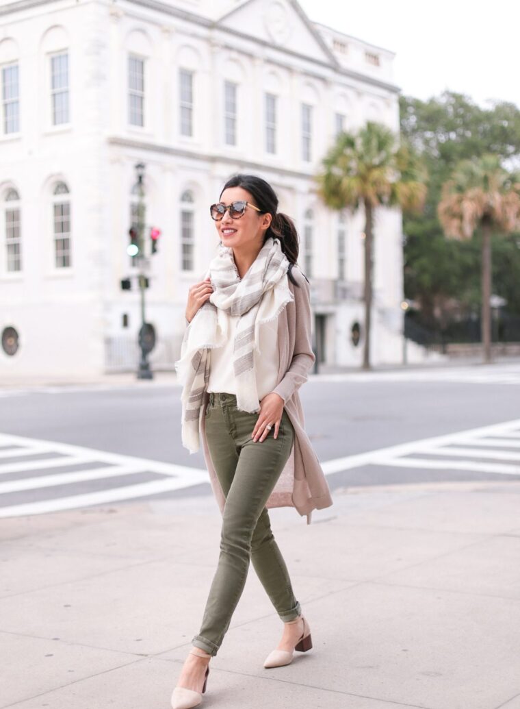 olive jeans long cardigan petite fashion clothing