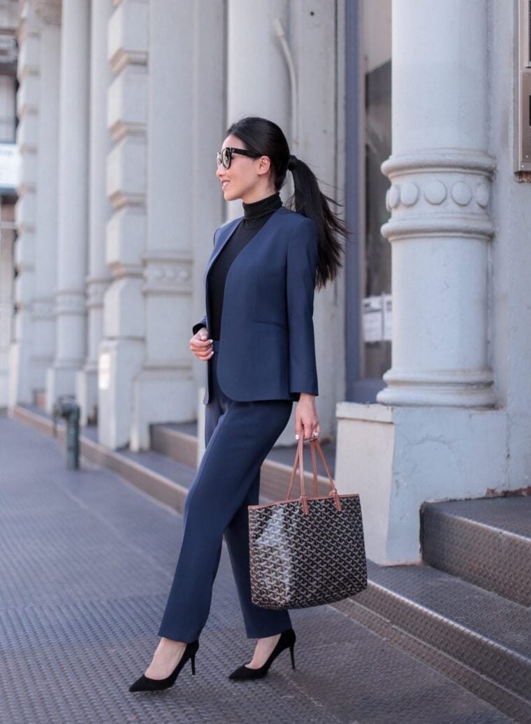 business formal workwear theory suit for petite women
