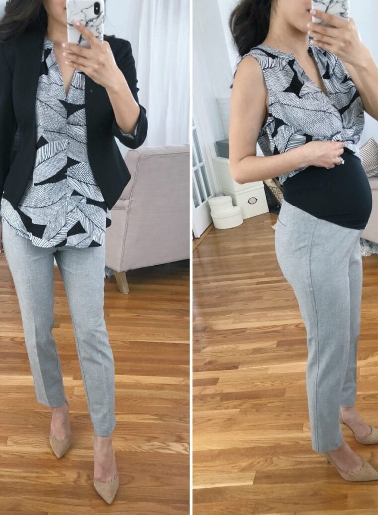 second trimester fashion maternity work outfit