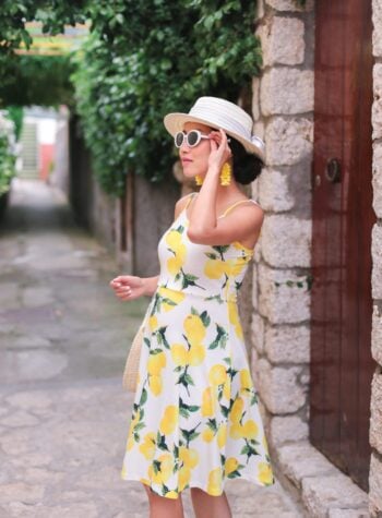 capri anacapri travel outfits lemon dress