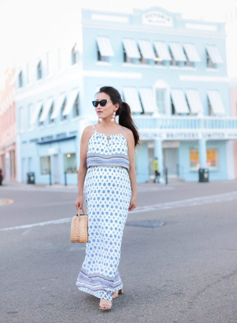 pregnancy style maternity maxi dress third trimester