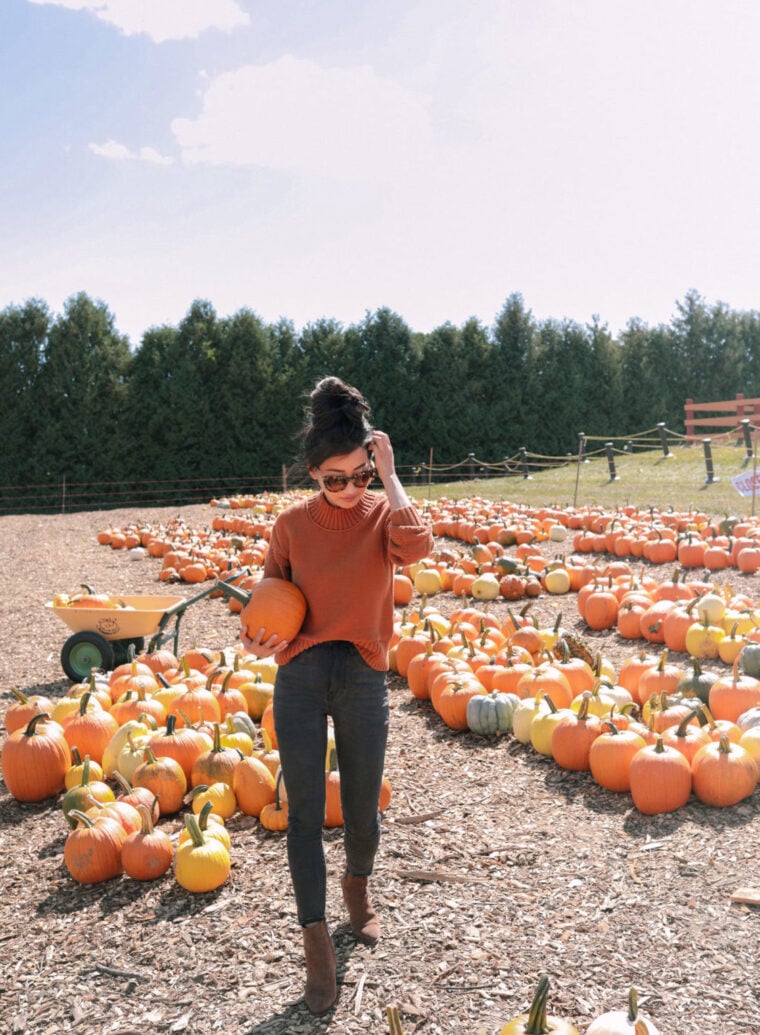 boston fall outfit pumpkin patch parlee farm
