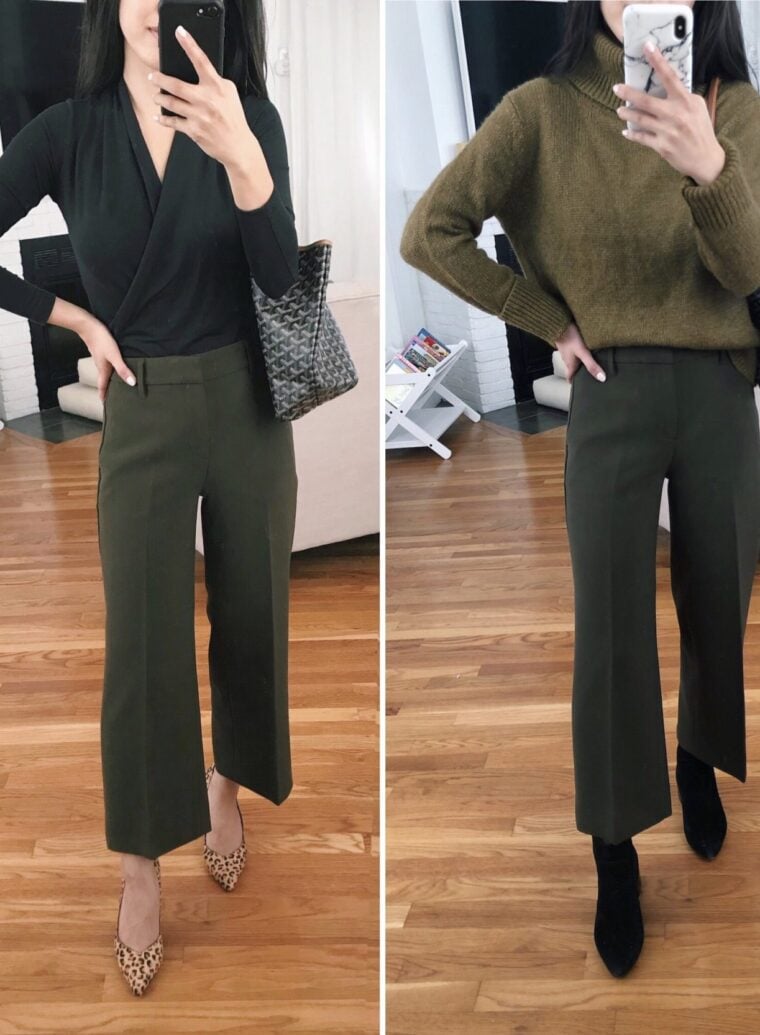 how to style culottes wide leg crop pants petite
