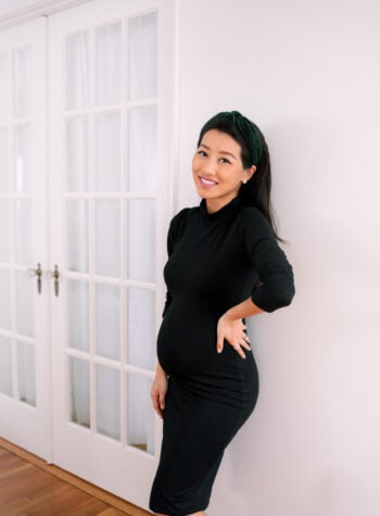 extra petite baby announcement black maternity dress