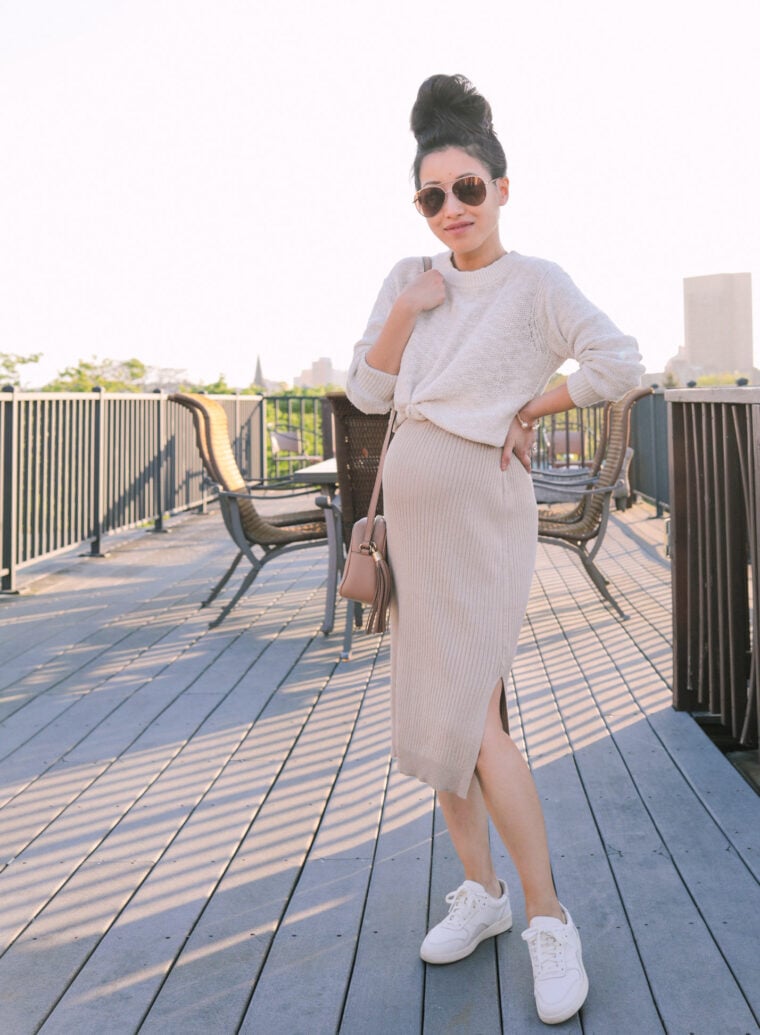 petite sweater dress skirt maternity fashion outfit ideas