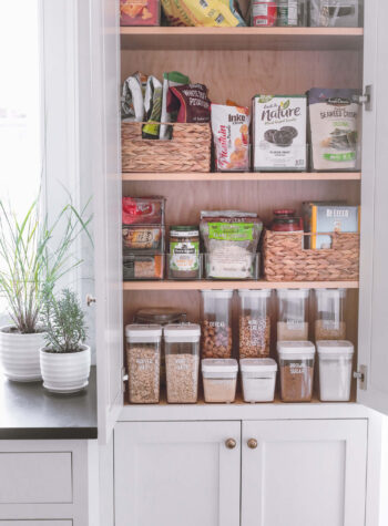ktichen pantry organization clear bins airtight canisters