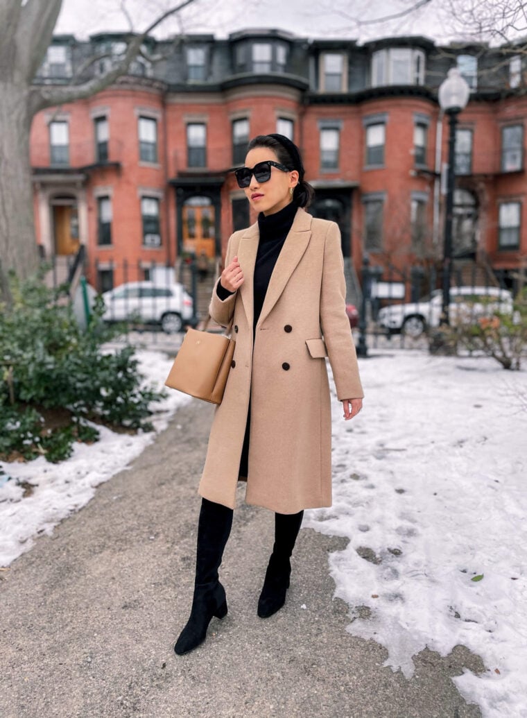 affordable wool camel coat