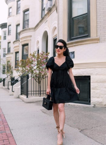 black summer mini dress