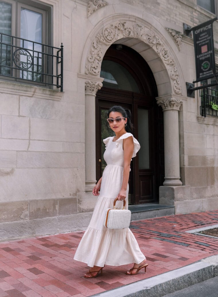 petite baby bridal shower guest maxi dress