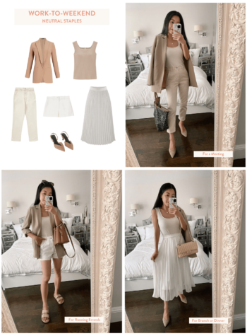 neutral capsule wardrobe petite fashion