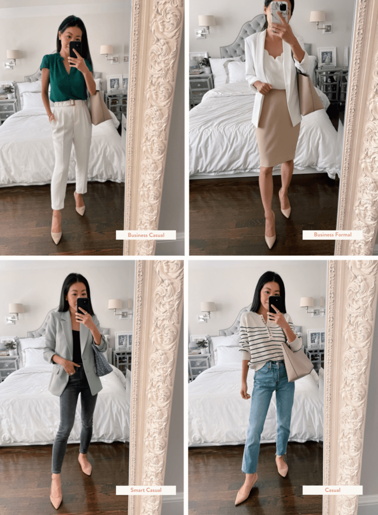 work outfits for each dress code