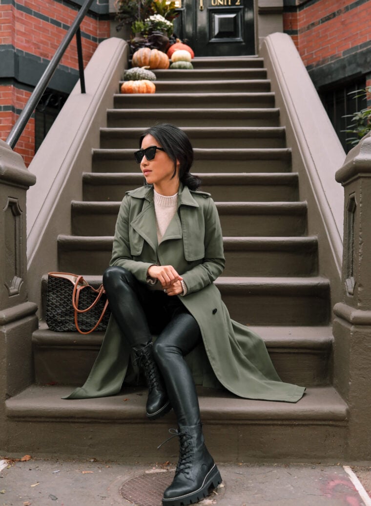 petite faux leather leggings