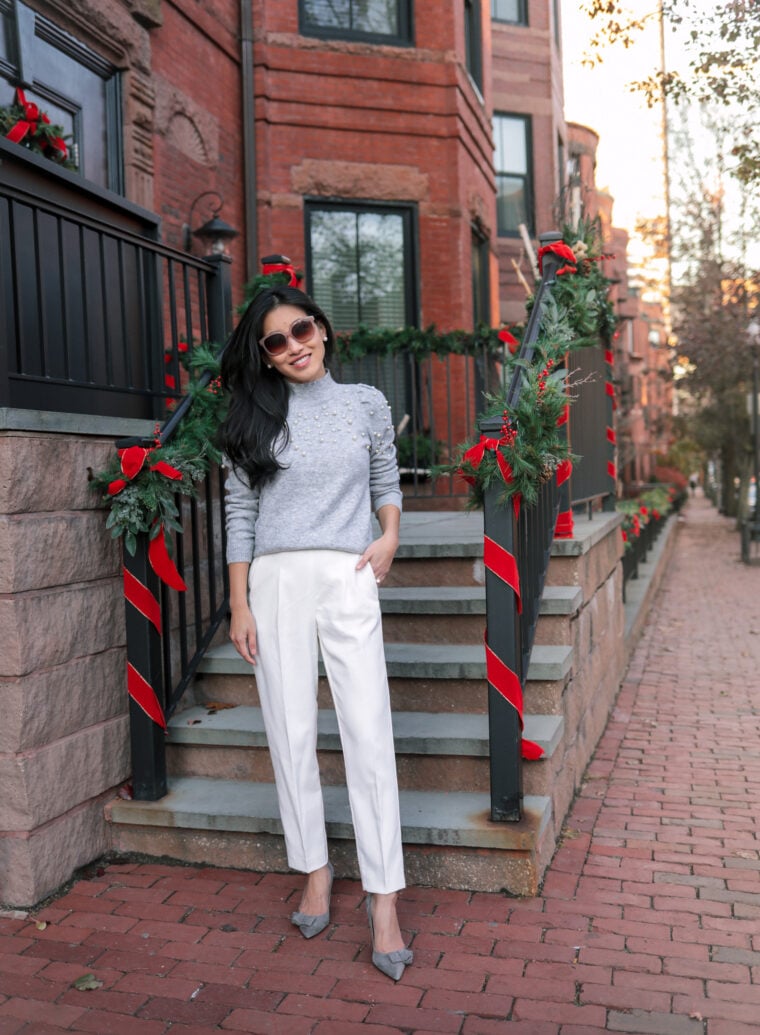 Ann Taylor petite white trousers