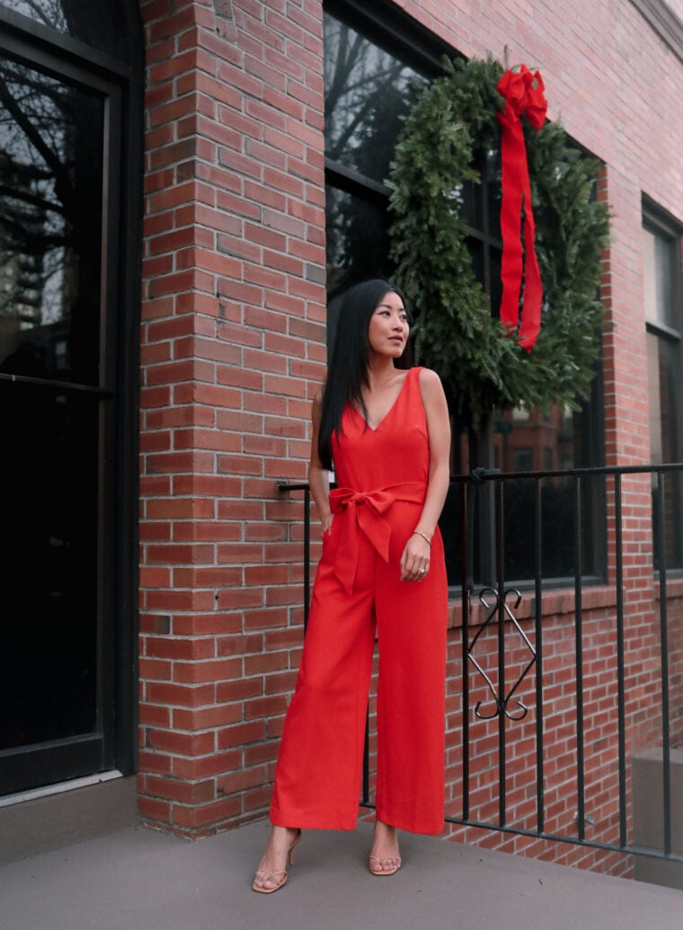 petite red jumpsuit nordstrom rack