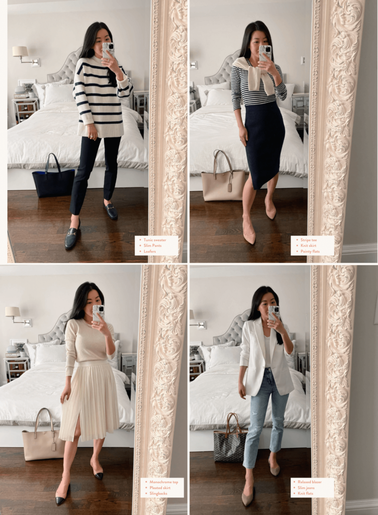 spring workwear with flats