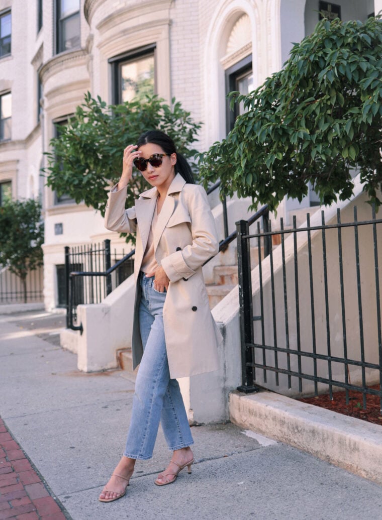 JCrew petite classic trench coat review