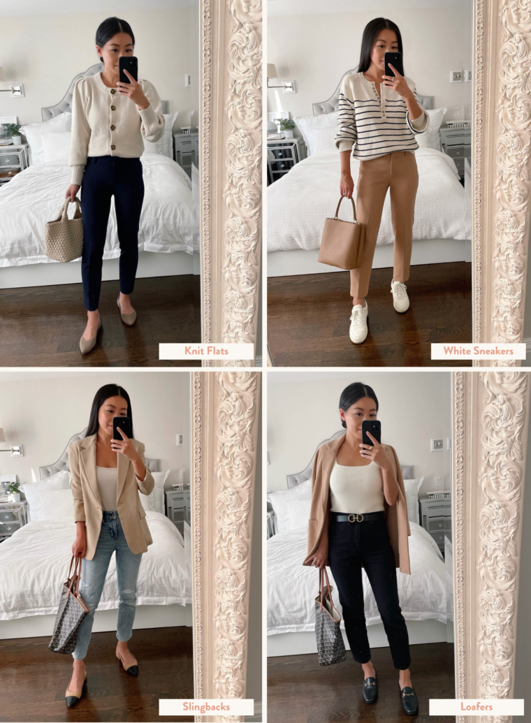fall outfits with flat shoes