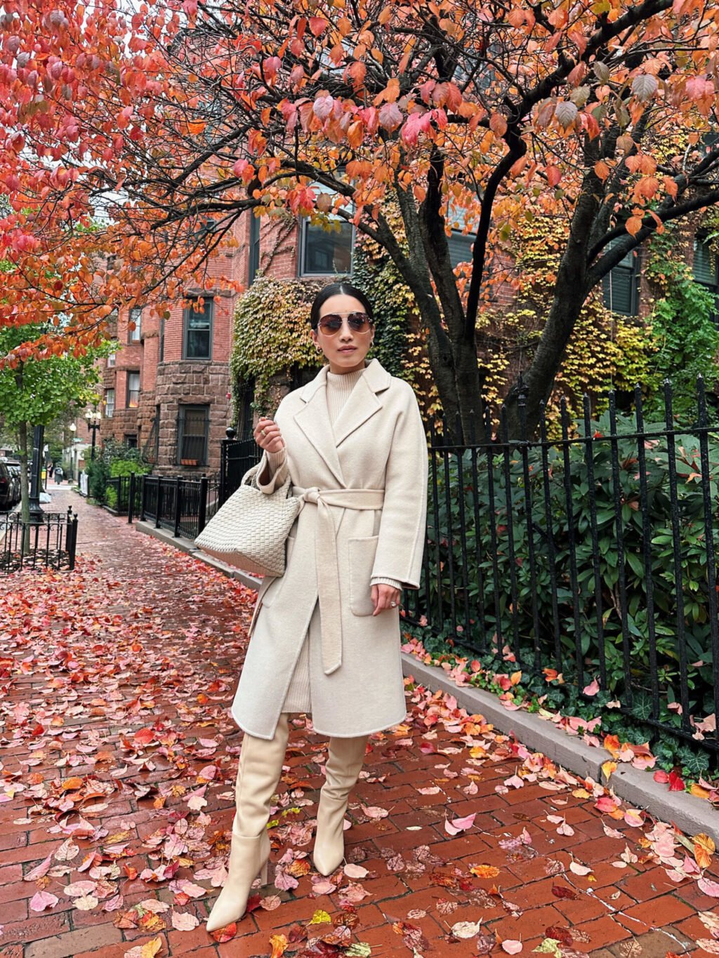 wool tie coat
