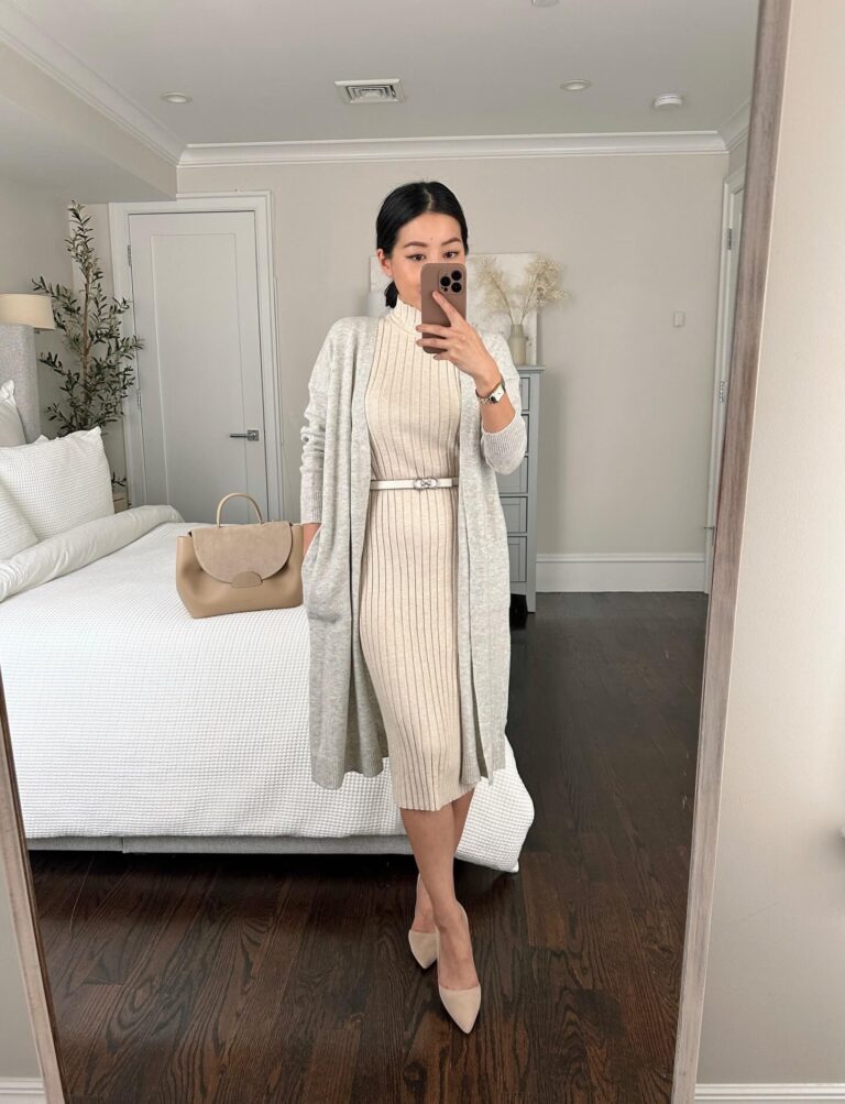 Neutral Work Top Elegant Neutral Color Combos // Petite Work Outfit Ideas