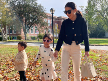 abercrombie tweed jacket everlane sneakers petite fall outfit