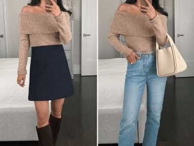 off the shoulder sweater 2 ways fall 2023
