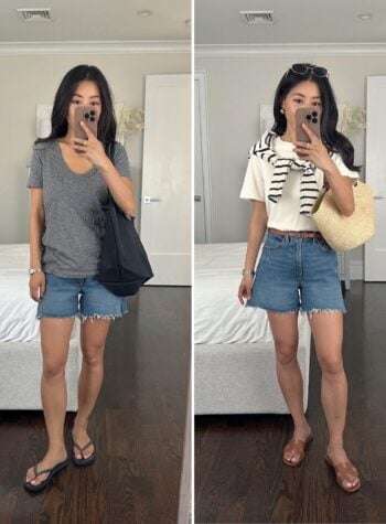 how to style denim jean shorts
